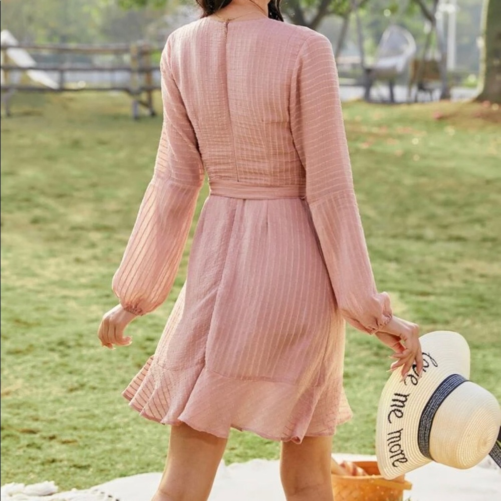 Blush Ruffle Dress - Picture 2 of 6